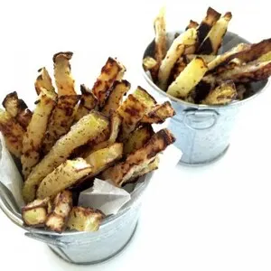 Vegan Vegetarian Low-Carb Baked Kohlrabi Fries — French recipe