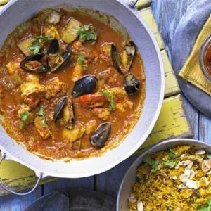 Gluten-Free Nut-Free Seafood curry — Indian recipe
