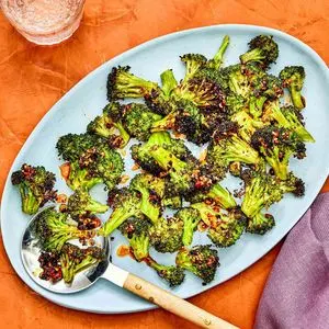 Vegan Vegetarian Crispy Air-Fryer Broccoli — Mediterranean recipe