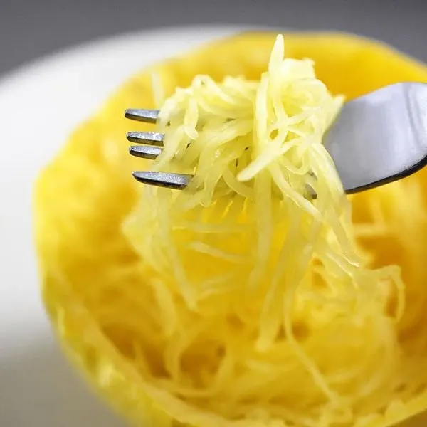 Vegan Vegetarian Microwave Spaghetti Squash — Italian recipe