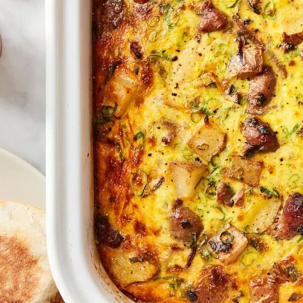 Nut-Free Diner Breakfast Egg Bake — American recipe