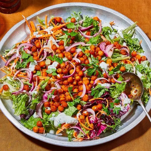 Vegetarian Gluten-Free Chickpea and caper salad — American recipe