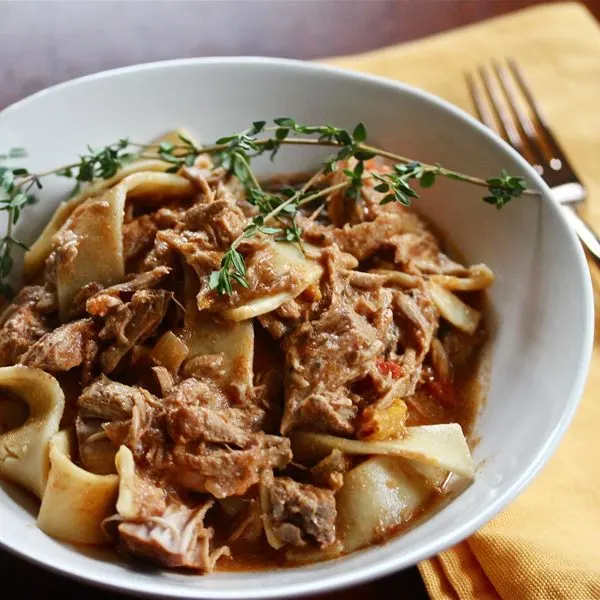 Nut-Free Shellfish-Free Slow-Cooker Pork Paprikash Recipe — Eastern europe recipe
