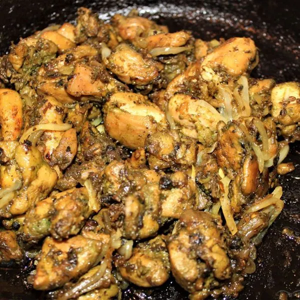 Gluten-Free Dairy-Free Indian Pepper Chicken Roast in Cast Iron Skillet — Indian recipe