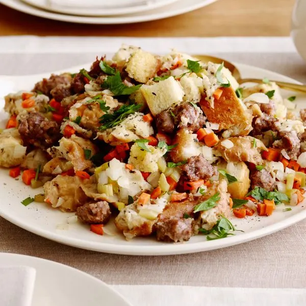 Nut-Free Shellfish-Free Slow-Cooker Sausage Stuffing — Central europe recipe