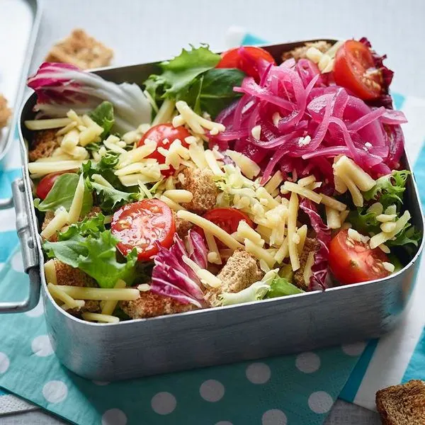 Vegetarian Nut-Free Ploughman's lunch salad — Indian recipe