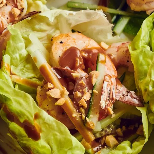 Gluten-Free Dairy-Free 5-Ingredient Shrimp Lettuce Wraps — American recipe