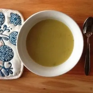 Gluten-Free Nut-Free Golden Potato Leek Soup — French recipe