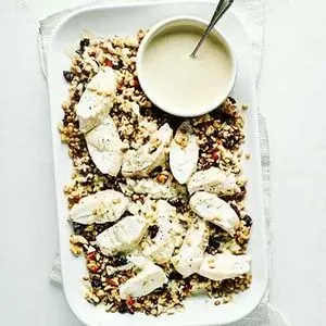 Gluten-Free Dairy-Free Nutty chicken grain salad — American recipe