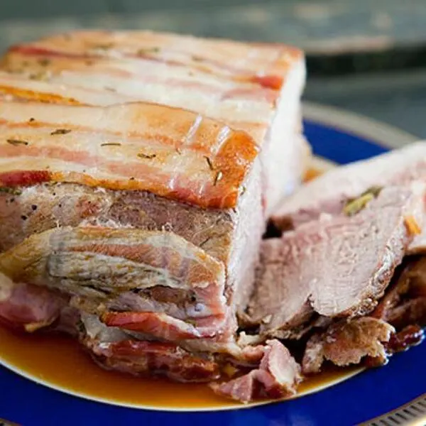 Gluten-Free Dairy-Free Bacon-Wrapped Pork Roast — American recipe