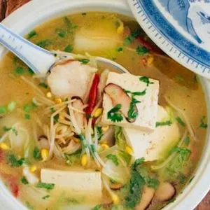 Dairy-Free Nut-Free Simple Tofu and Seafood Soup — Asian recipe