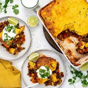 Vegetarian Nut-Free Vegetarian Tamale Pie Recipe — South american recipe