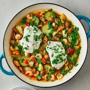 Gluten-Free Dairy-Free Hake & seafood cataplana — French recipe