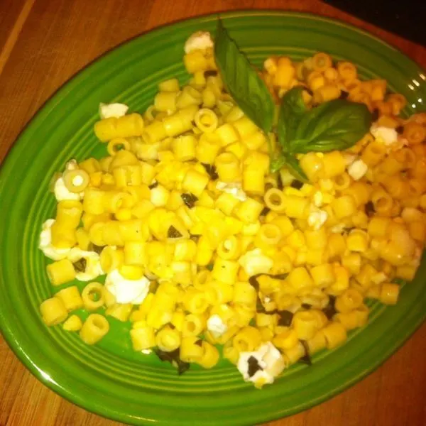Vegetarian Nut-Free Corn and Pasta Salad — Italian recipe