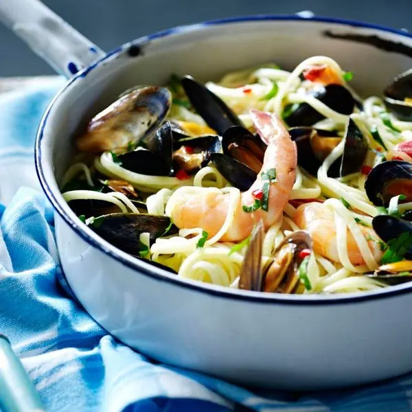 Dairy-Free Nut-Free Seafood linguine — Italian recipe