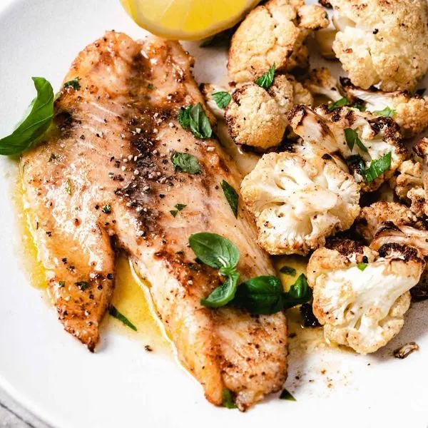 Gluten-Free Keto AIR FRYER SNAPPER WITH CAULIFLOWER — British recipe