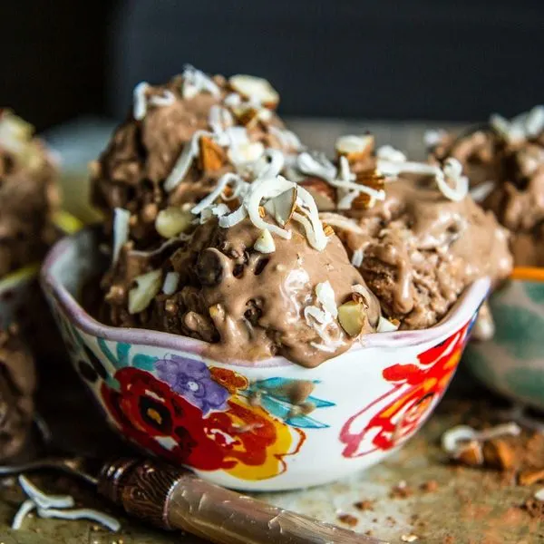 Vegetarian Gluten-Free Dairy-Free Almond Joy Ice Cream — American recipe