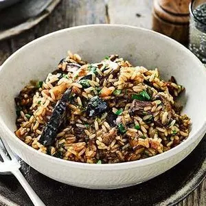Vegetarian Gluten-Free Slow cooker mushroom risotto — Italian recipe