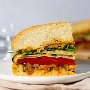 Vegetarian Nut-Free Vegetarian Eggplant Muffuletta Recipe — Italian recipe