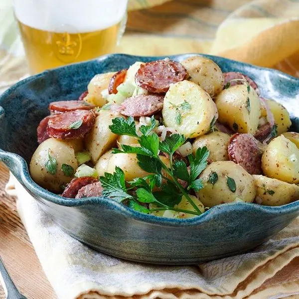 Gluten-Free Dairy-Free Sausage Potato Salad — Central europe recipe