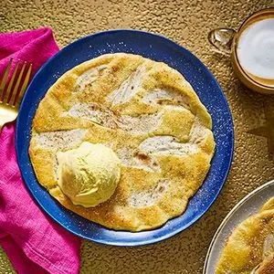 Vegetarian Nut-Free Air fryer apple pancakes — American recipe