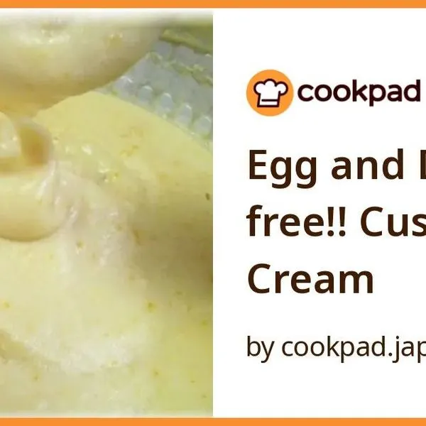 Vegetarian Gluten-Free Egg and Dairy-free!! Custard Cream — American recipe