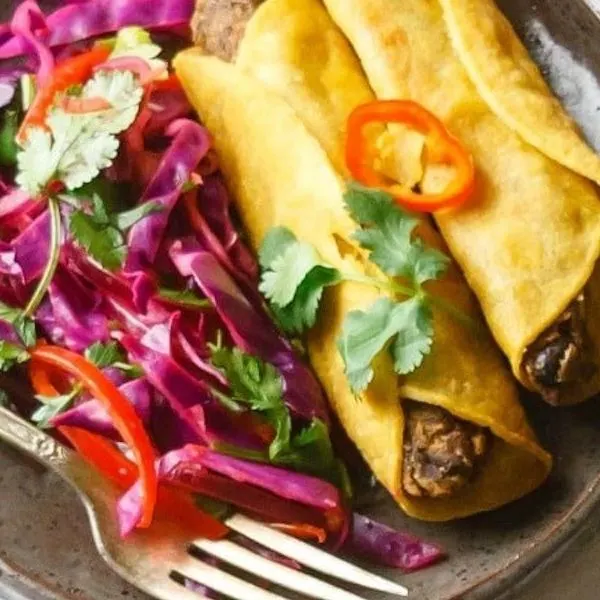 Vegetarian Nut-Free Vegan Black Bean Taquitos — American recipe