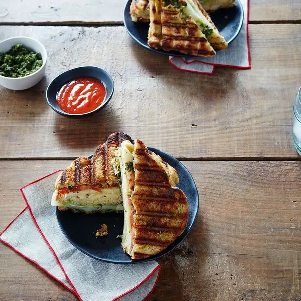 Vegetarian Nut-Free Indian Club Sandwich — Indian recipe