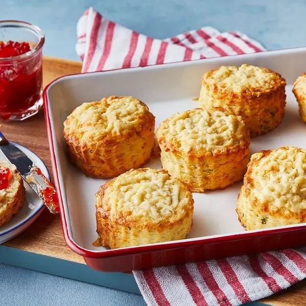 Vegetarian Nut-Free Gluten-free cheese scones — American recipe