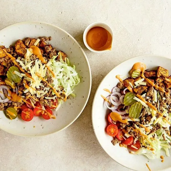 Gluten-Free Nut-Free Burger bowl — French recipe