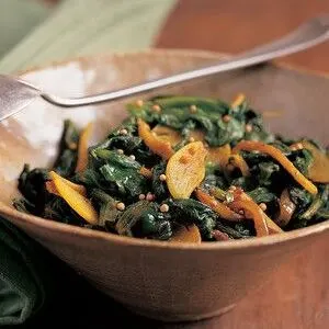 Vegetarian Gluten-Free Spinach Sauteed With Indian Spices — Indian recipe