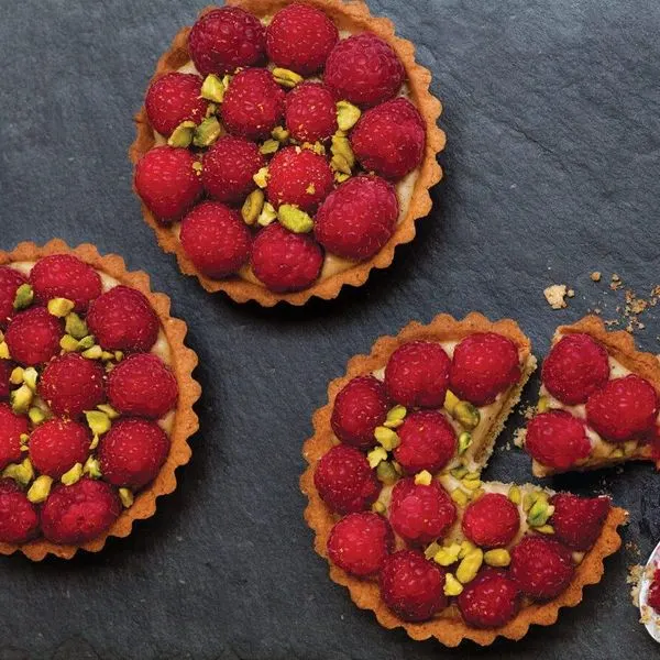 Vegetarian Gluten-Free Dairy-Free Raspberry-Pistachio Tartelettes — British recipe
