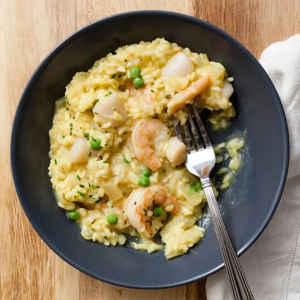Gluten-Free Nut-Free Slow-Cooker Seafood Risotto — Italian recipe