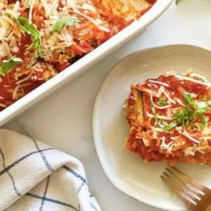 Vegetarian Nut-Free Vegan Eggplant Parmesan Recipe — American recipe