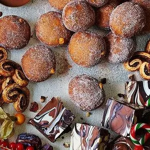 Vegetarian Nut-Free Festive dessert board — American recipe
