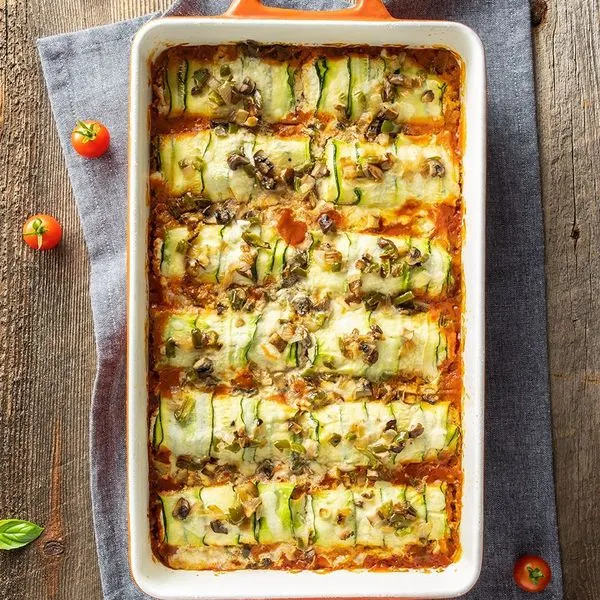 Vegetarian Nut-Free Low Carb Zucchini and Ricotta Cannelloni — Italian recipe