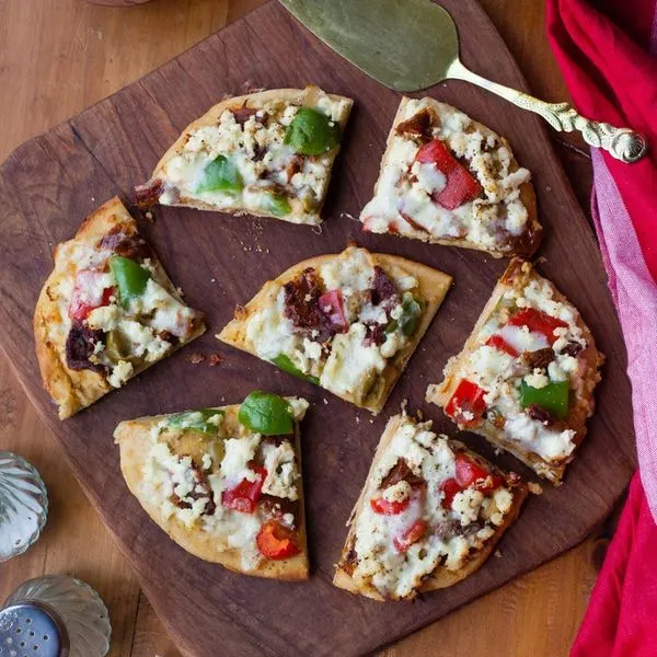 Vegetarian Nut-Free Mediterranean Pizza — Italian recipe