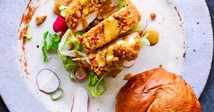 Gluten-Free Dairy-Free Chicken katsu curry burger — South east asian recipe