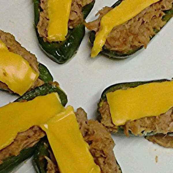 Gluten-Free Keto Jalapeños stuffed with tuna — American recipe