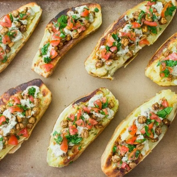 Vegan Vegetarian Stuffed Mediterranean Baked Potato — Mediterranean recipe