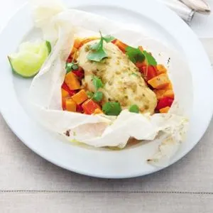 Gluten-Free Dairy-Free Thai-style chicken & sweet potato parcels — South east asian recipe