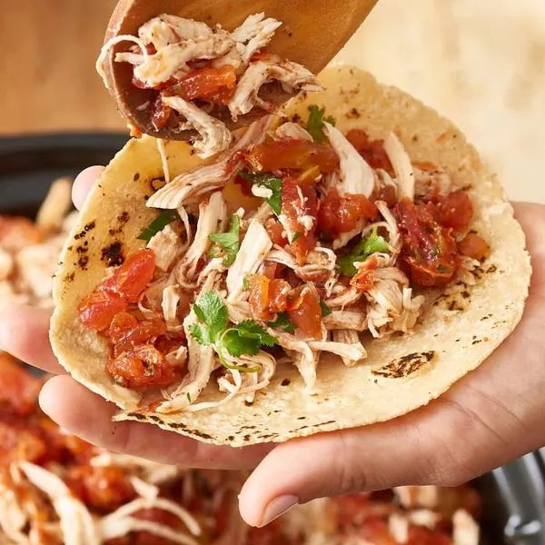 Gluten-Free Dairy-Free Slow Cooker Salsa Pulled Chicken — Mexican recipe