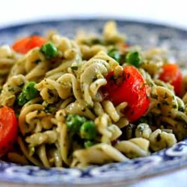 Vegetarian Nut-Free Pesto Pasta Salad — Italian recipe