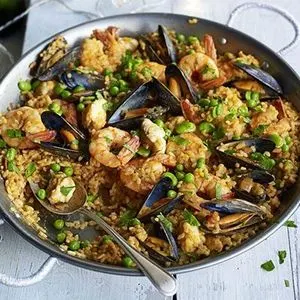 Nut-Free Egg-Free Seafood paella — Mediterranean recipe
