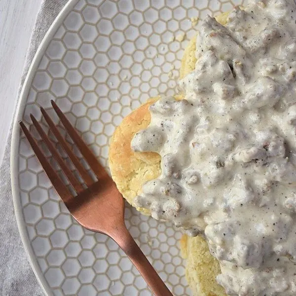 Gluten-Free Nut-Free Gluten free Biscuits and Gravy — Eastern europe recipe