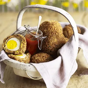 Vegetarian Dairy-Free Vegetarian scotch eggs — British recipe