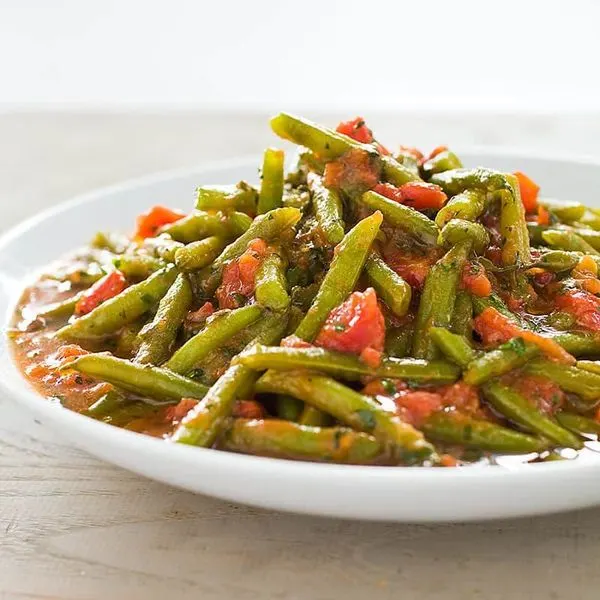Vegan Vegetarian Mediterranean Braised Green Beans — Mediterranean recipe