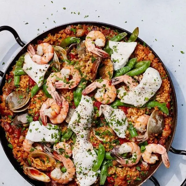 Gluten-Free Dairy-Free Grilled Seafood Paella — Japanese recipe