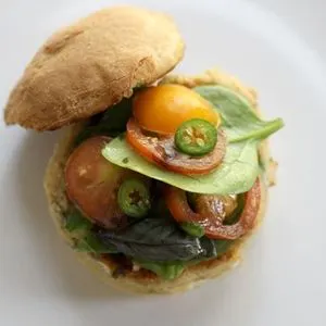 Vegetarian Nut-Free Savory White Bean Burger (gluten-free) — American recipe