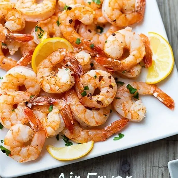 Gluten-Free Dairy-Free Air Fryer Garlic Shrimp with Lemon — Mediterranean recipe
